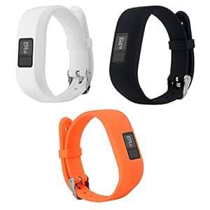 MagiDeal 3Pack Replacement Wrist Band Strap With Metal Buckle Accessory for Garmin Vivofit 3 Fitness