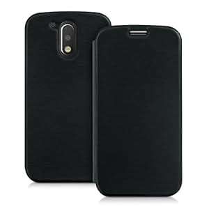kwmobile Practical and chic FLIP COVER case for Motorola Moto G4 / Moto G4 Plus in black
