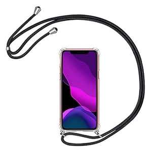 AROYI iPhone 11 Case Adjustable Length Lanyard Ultra-Slim Crystal Clear Transparent (Transparent 1)
