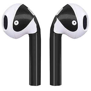 4in1 Set of stickers for Apple AirPods kwmobile 4x Sticker Set for Apple headphones in black Decorat