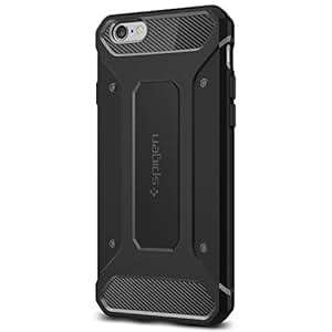 iPhone 6S Case Spigen Resilient iPhone 6S Case Impact Protection NEW Rugged Armor Black