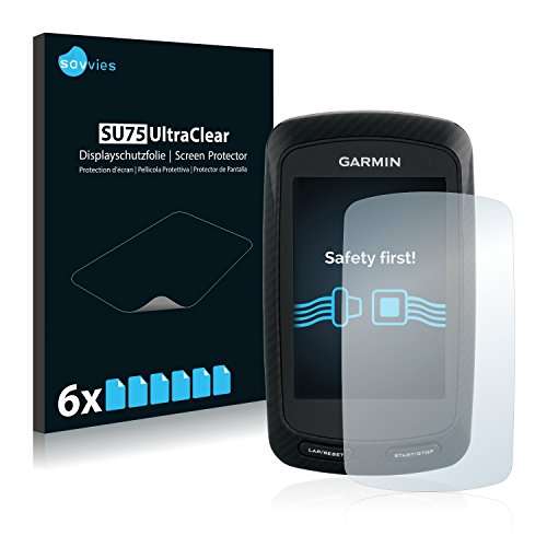 6x Savvies Screen Protector for Garmin Edge 800 Protection Film-Crystal-Clear, Bubble-Free