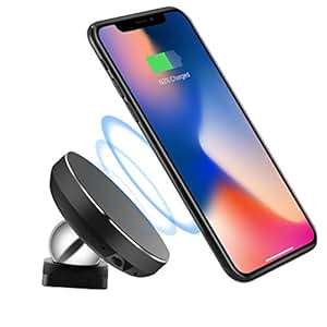 Magnetic QI Wireless Charger Car Phone Holder Wireless Car Charger Cradle Mount Phone Holder for iPh