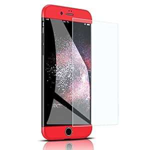 iPhone 8 Plus/iPhone 7 Plus Case : FOGEEK Ultra-Thin Case with Temper (iPhone 7 Plus)(Red and Black)