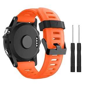 Compatible Garmin Fenix 3 Watch Strap Soft Silicone Breathable Replacement Beautiful WristbSport