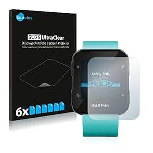 6-Pack Savvies Screen Protector for Garmin Forerunner 35 Protection Film HD Crystal-Clear Bubble-Fre