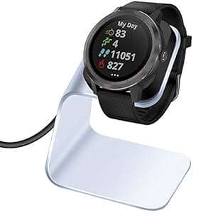 CAVN Compatible Garmin Vivoactive 3 Charger Dock 4.2ft USB Dat (Garmin Aluminum Charger Dock-Silver)