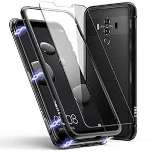 Huawei P20 Pro Case ZHIKE Magnetic Adsorption Case Metal Frame Tempered Glass Back Built-in Mag