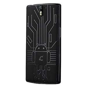 OnePlus One Case, Cruzerlite Bugdroid Circuit TPU Case for the OnePlus One - Retail Packaging - Bla