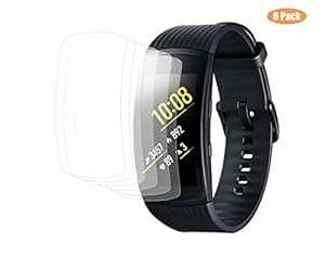 GOSETH for Samsung Gear Fit2 Pro Screen Protector Full Coverage Clear HD Anti-Bubble Film for Samsun