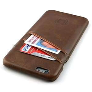 iPhone 6 Plus Card Case by Dockem- Vintage Synthetic Leather Wallet Case, Ultra Slim Professional E
