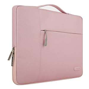 MOSISO Polyester Fabric Multifunctional Sleeve Briefcase Handbag Case Cover f (12.9-13.3in)(Pink)