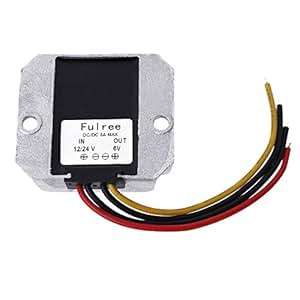 Demiawaking DC/DC Power Converter Regulator Module Step Down Adapter for Car Vehicle 12V/24V to 6V 5