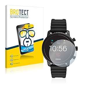 BROTECT Fossil Q Explorist HR 4.Gen Screen Protector 2 Pack PET Protection Film Crystal-Clear