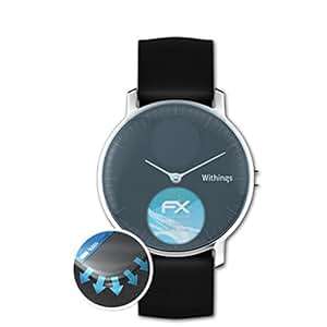 atFoliX Screen Protector Withings Steel HR 36mm Protector Film 3 x FX-Curved-Clear flexible Scre