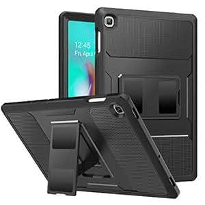 MoKo Case Fit Samsung Galaxy Tab S5e 2019 Heavy Duty Shockproof Full Body Rugged StBack (Black)