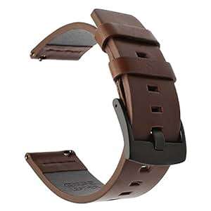 TRUMiRR 24mm Genuine Oily Leather Watch BQuick Release Wrist Strap Smartwatch 2 SW2 Fossil Q