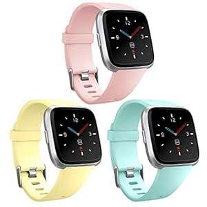 Zekapu Strap Compatible Fitbit Versa/Fitbit Versa 2/Fitbit Versa Lite Replacement Bands Silico