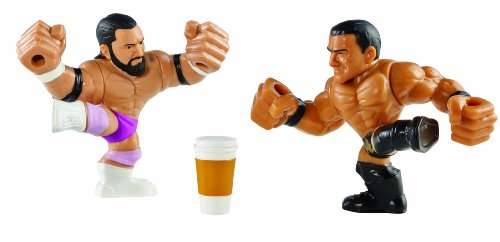 WWE Rumblers Slam City Damien Sandow and Alberto Del Rio with Coffee Cup Figure (2-Pack)
