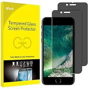 JETech Privacy Screen Protector iPhone 8 Plus iPhone 7 Plus Anti-Spy Tempered Glass Film 2-P