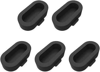 AWINNER Fenix 5/5S/5X/Plus/Forerunner 935 Dust Plug Soft Silicone Charger Port Protector (5-Black)