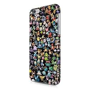 Black All Pokemons Collage Hard Snap-On Protective Case Cover For Iphone 6 / Iphone 6S