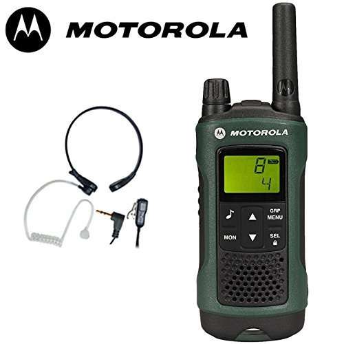 10Km Motorola TLKR T81 Hunter Two Way Radio Walkie Talkie Travel Pack withcm-215TH Throat Mics Heads