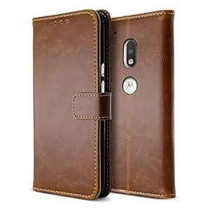 BELK Motorola Moto G4 Play Case, Retro Vintage Leather Wallet Case for Motorola Moto G4 Play, Class
