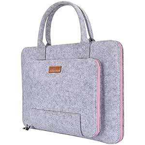 Ropch Felt Laptop Sleeve 13 MacBook Pro/MacBook Pro Retina 201 (13.3in MacBook Pro)(Grey Pink)