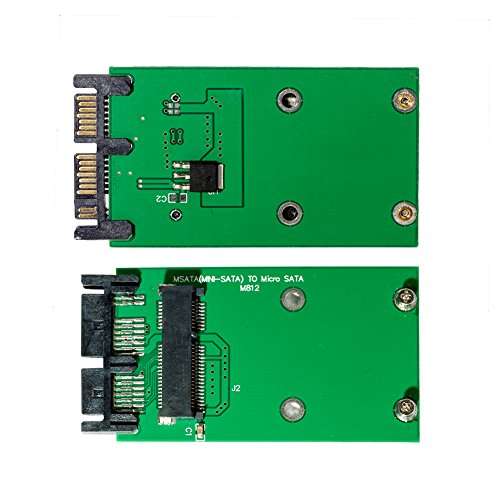 QNINE mSATA SSD to 1.8'' Inch Micro SATA Adapter; Mini PCI-E SATA HDD Hard Disk