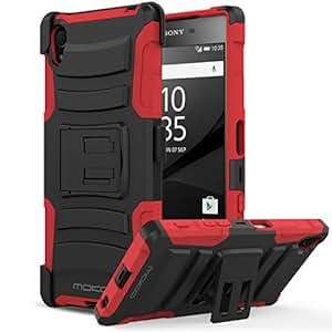 MoKo Sony Xperia Z5 Case Shock Absorbing Hard Cover Ultra Protective Heavy Duty Case with Holster