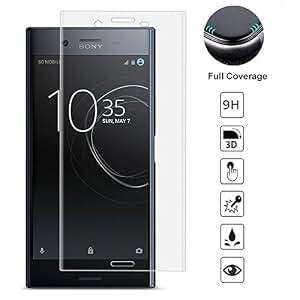 TeKKno Sony Xperia XZ1 TEMPERED GLASS FULL Coverage Curved 3D Screen Protector Guard Cover Clear Son