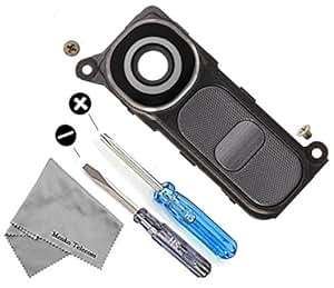 Back Rear Camera Glass Lens Ring Cover Bracket Set incl. Bezel/Frame Holder and 2 x Screws For LG G4