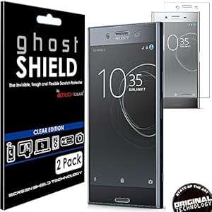 Pack of 2 TECHGEAR Sony Xperia XZ Premium ghostSHIELD Edition Genuine Reinforced TPU Screen Protecto