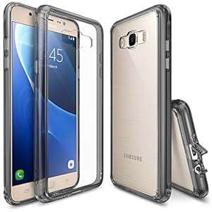 Galaxy J7 2016 Case, Ringke [FUSION] Shock Absorption TPU Bumper Drop Protection Clear Hard Case fo