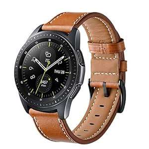 Aimtel compatible Samsung Galaxy Watch 42mm Bands 20mm Genuine Leather Strap Wrist Replacement Band