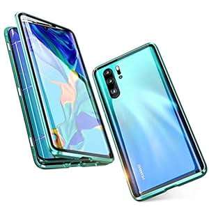 Case Huawei P30 Pro Magnetic Cover Magnetic Adsorption Technology 9H Fro (Huawei P30 Pro)(Green)