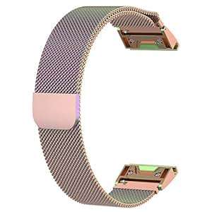 XIHAMA Garmin Fenix 5S Strap 20mm Quickfit Milanese Loop Mesh Replacement BFe (colorful)