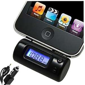 Transmitter to FM Radio & Car Charger for iPhone 3G 3Gs 4 4S iPod Touch 2nd/Second Gen/Generation