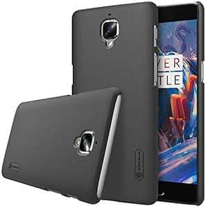 Oneplus 3 Case/Oneplus 3T Case Nillkin With Screen Protector Frosted Shield Hard Case Back C (Black)