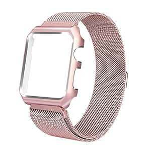 for Apple Watch Bands 38mm Azerogo Milanese Loop Stainless Steel Replacement Bracelet Strap for iWat