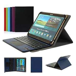 Besmall Ultra-Slim Bluetooth 3.0 Keyboard DarkblueWhite Case for Samsung Galaxy Tab Pro 10.1 Table