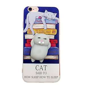 Squishy 3D Animal Cat iPhone 5s Case Cute Stress Silicone Fun Case Cover for iPhone 5s/iPhone 5
