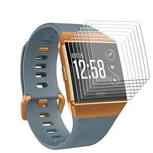 Fitbit Ionic Screen Protector 7 Pack UCMDA Full Coverage NO-Peeling off HD Clear Easy Installation T