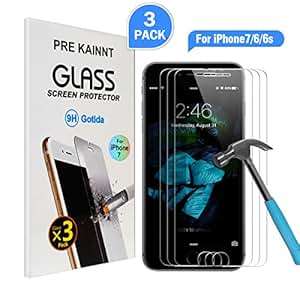 Screen Protector Glass 3Pack iPhone 7 6S 6 4.7Screen Protector Glass Kainnt iPhone 7 Tempered Glass