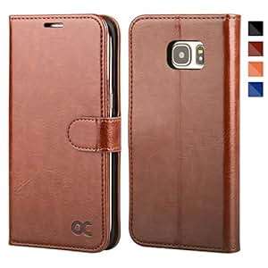 OCASE Samsung Galaxy S7 Edge Case Wallet Leather Case For Samsung Galaxy S7 Edge Device Brown