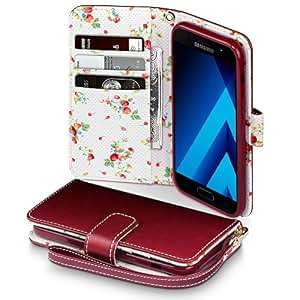 2017 Galaxy A3 Case Terrapin Samsung Galaxy A3 2017 Wallet Beautiful Floral Womens Case Folio