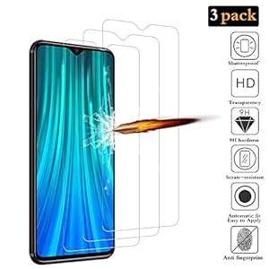 ANKENGS Xiaomi Redmi Note 8 Pro Screen Protector 3 Pack Xiaomi Redmi Note 8 Pro Glass Screen Protec