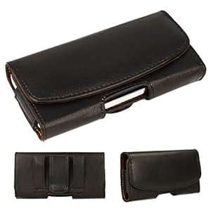 TECHGEAR [CAPSULE Holster Pouch] Horizontal PU Leather Pouch Case Cover with Belt Clip Loop to Fit