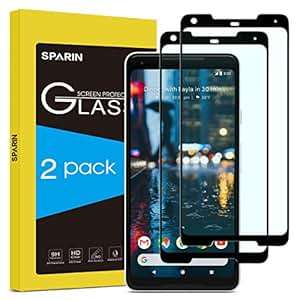 SPARIN 2 Pack Pixel 2 XL Screen Protector Tempered Glass Leeway Cases Bubble-Easy Installation S